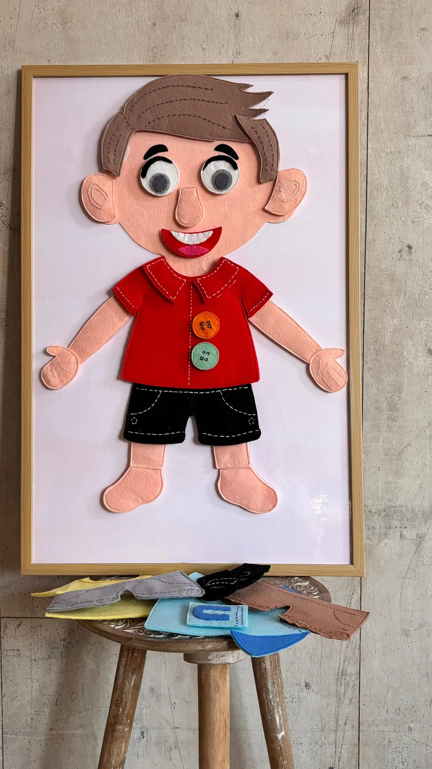 Interactive Felt Parts of Body Board (velcro based)