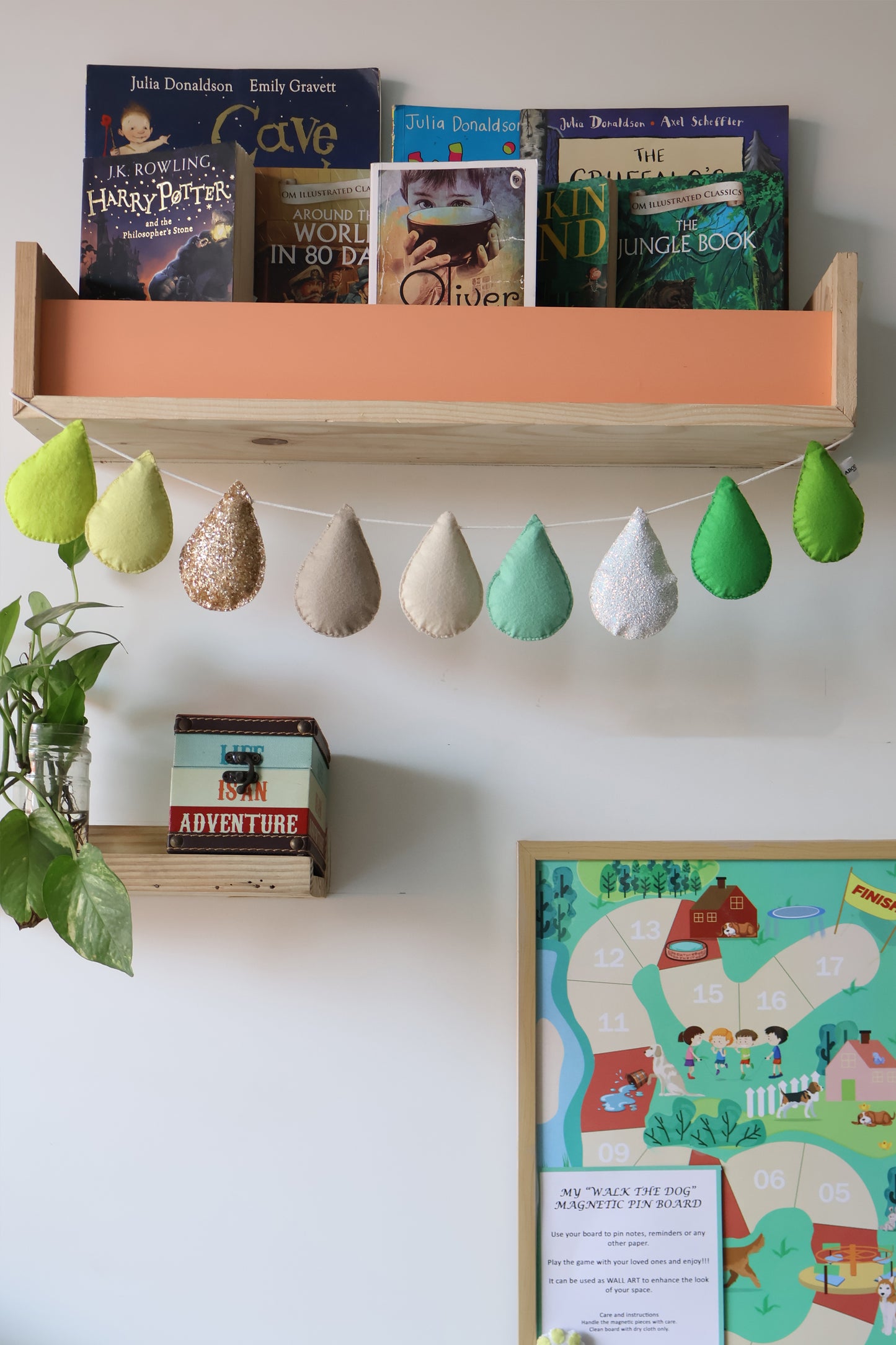 Lime and Green Drop Garland