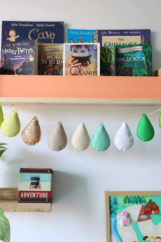 Lime and Green Drop Garland