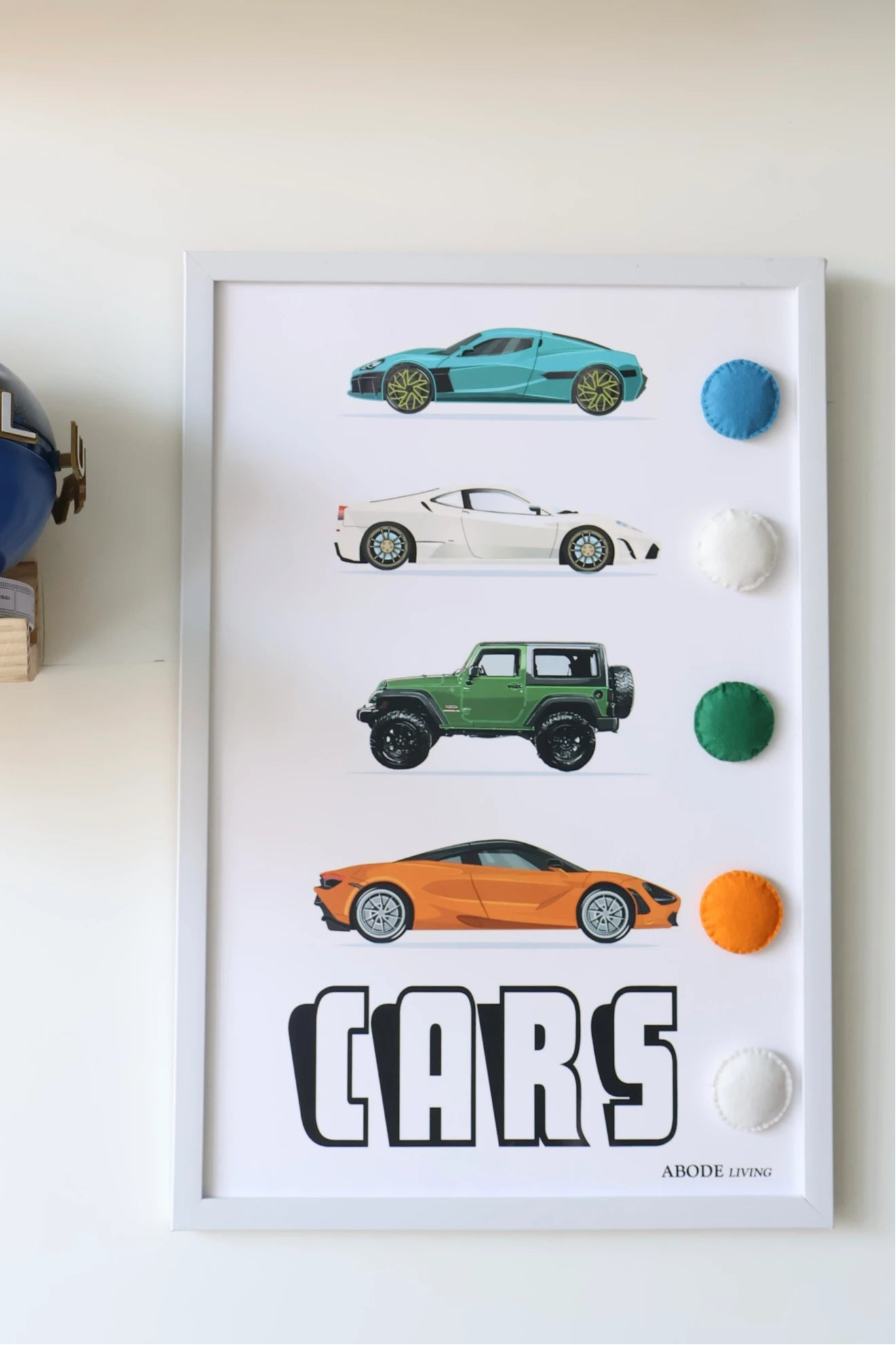 Cars Magnetic Pin-Up Board