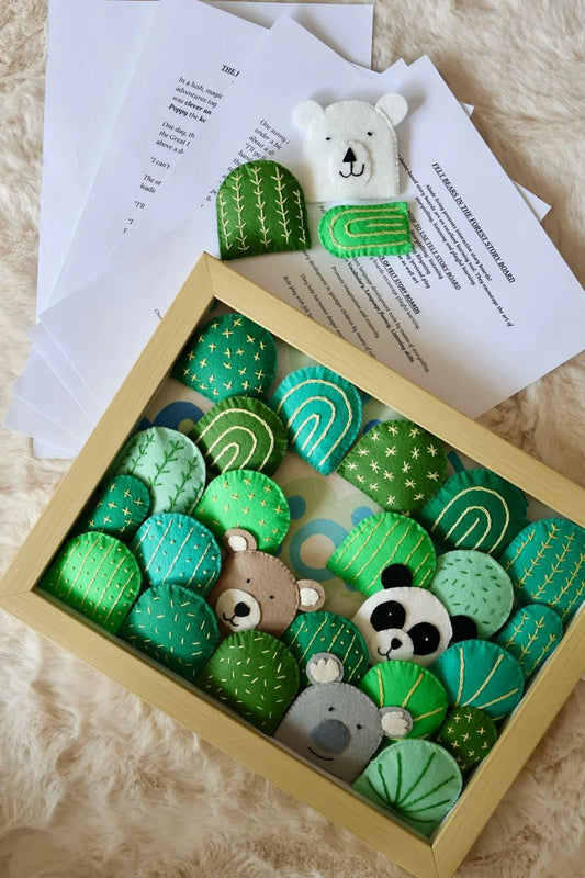 Felt BEARS ON THE FOREST Story Board (Magnetic)