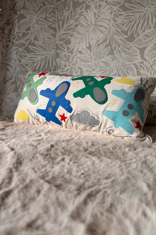 Multicolor Aeroplane Cushion