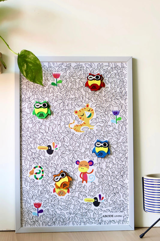 Owl on the Tree Magnetic Pin-Up Board