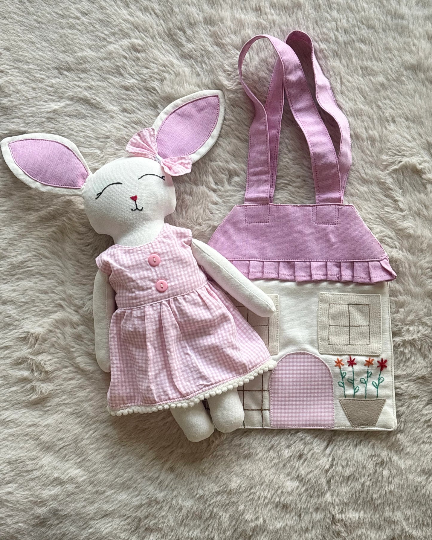 Mimi and her doll house bag