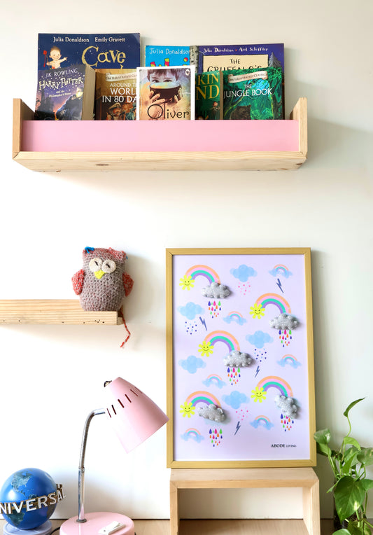 Rainbow and Clouds Magnetic Pin-Up Board