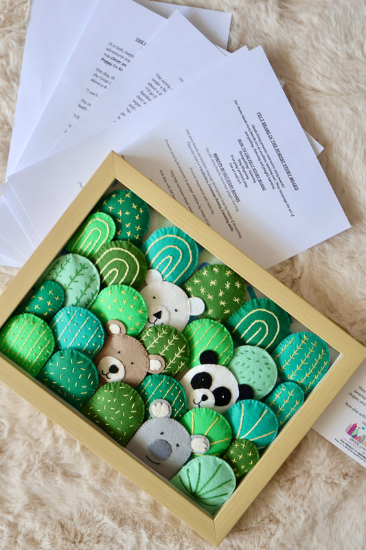 Felt BEARS ON THE FOREST Story Board (Magnetic)