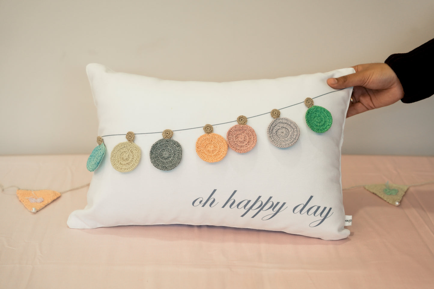 Interactive "Oh Happy Day"  Cushion
